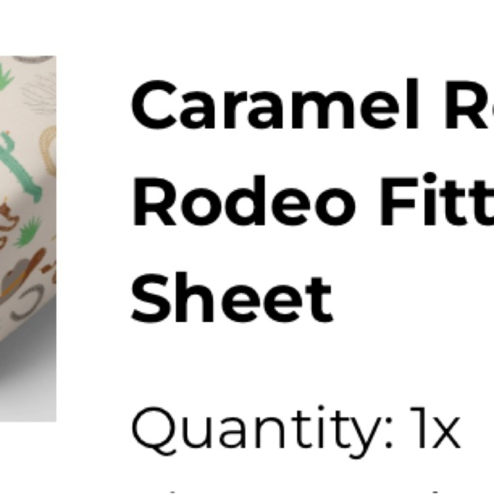 Little Sleepies Ready to Rodeo Fitted Crib Sheet - Cream and Multicolor - Picture 3 of 3